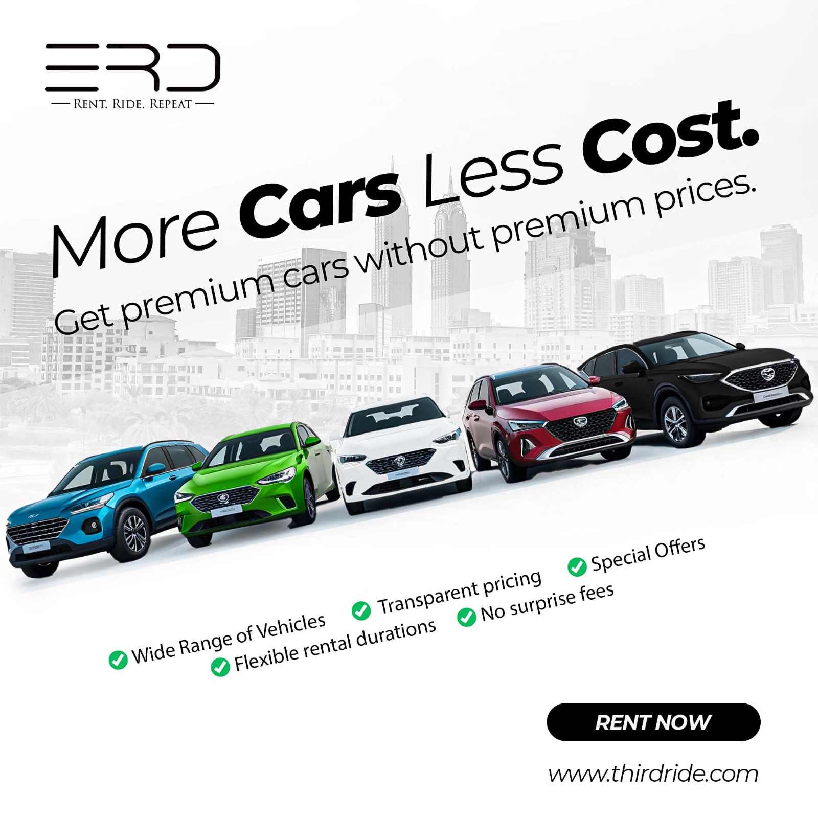 Rent a Car in Dubai with Thirdride